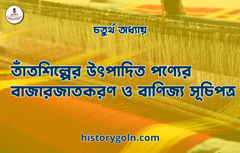 তাঁতশিল্পের উৎপাদিত পণ্যের বাজারজাতকরণ ও বাণিজ্য সূচিপত্র