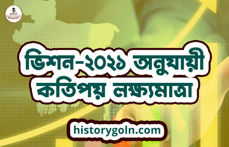 ভিশন-২০২১ অনুযায়ী কতিপয় লক্ষ্যমাত্রা