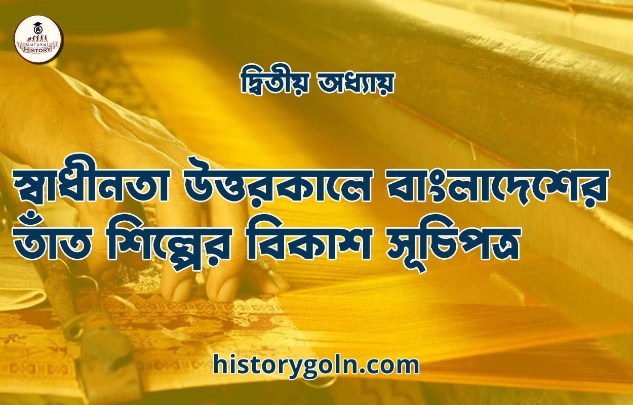 দ্বিতীয় অধ্যায়: স্বাধীনতা উত্তরকালে বাংলাদেশের তাঁত শিল্পের বিকাশ সূচিপত্র 1 স্বাধীনতা উত্তরকালে বাংলাদেশের তাঁত শিল্পের বিকাশ সূচিপত্র